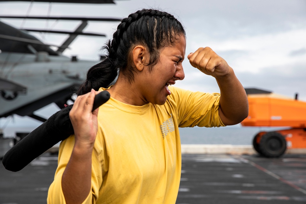 USS Arlington Sailors take on security reaction force training