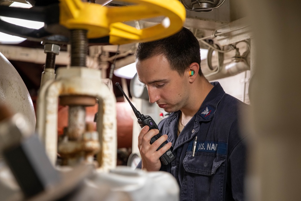 The USS Bainbridge is on a scheduled deployment in the U.S. Naval Forces Europe area of operations, employed by U.S. Sixth Fleet to defend U.S., Allied and Partner interests.