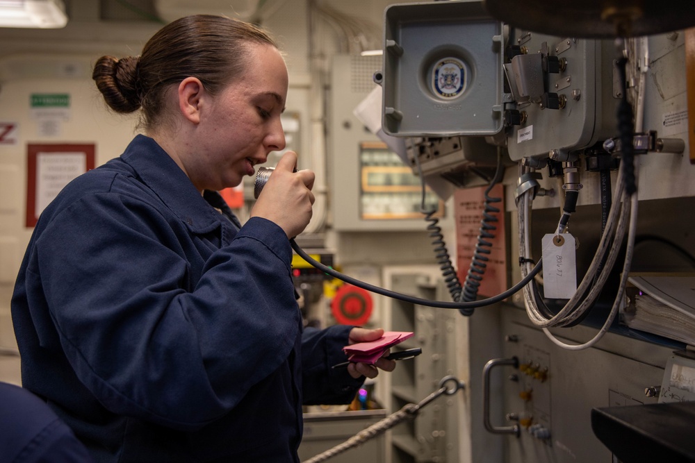 The USS Bainbridge is on a scheduled deployment in the U.S. Naval Forces Europe area of operations, employed by U.S. Sixth Fleet to defend U.S., Allied and Partner interests.