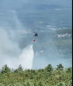 NY Army Guard UH-60 fire fighting mission at Minnewaska State Park