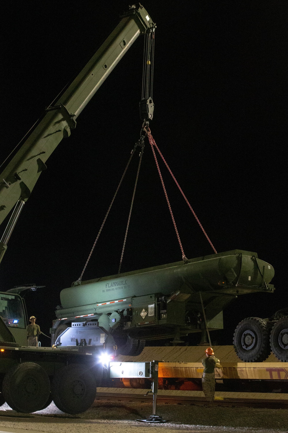 2nd Transportation Battalion and 1st Landing Support Battalion conduct railhead operations