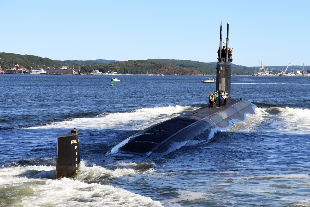 USS San Juan (SSN 751) returns from routine operations to Naval Submarine Base New London