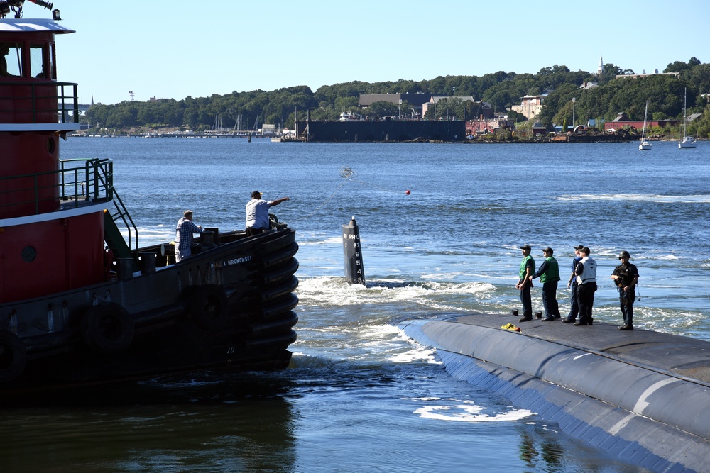 USS San Juan (SSN 751) returns from routine operations to Naval Submarine Base New London