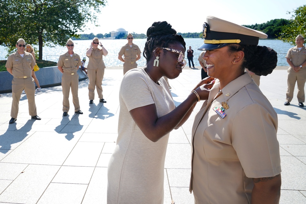 Brittni N. King was promoted to the rank of Lieutenant Commander at a ceremony held at the Martin Luther King, Jr.