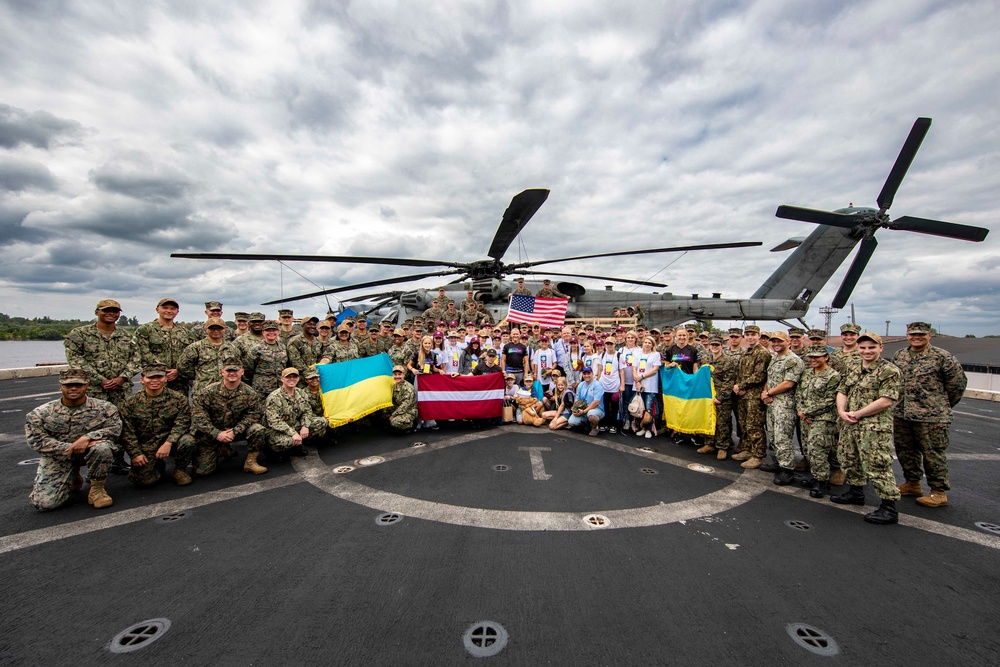 Children of Ukraine visit USS Arlington