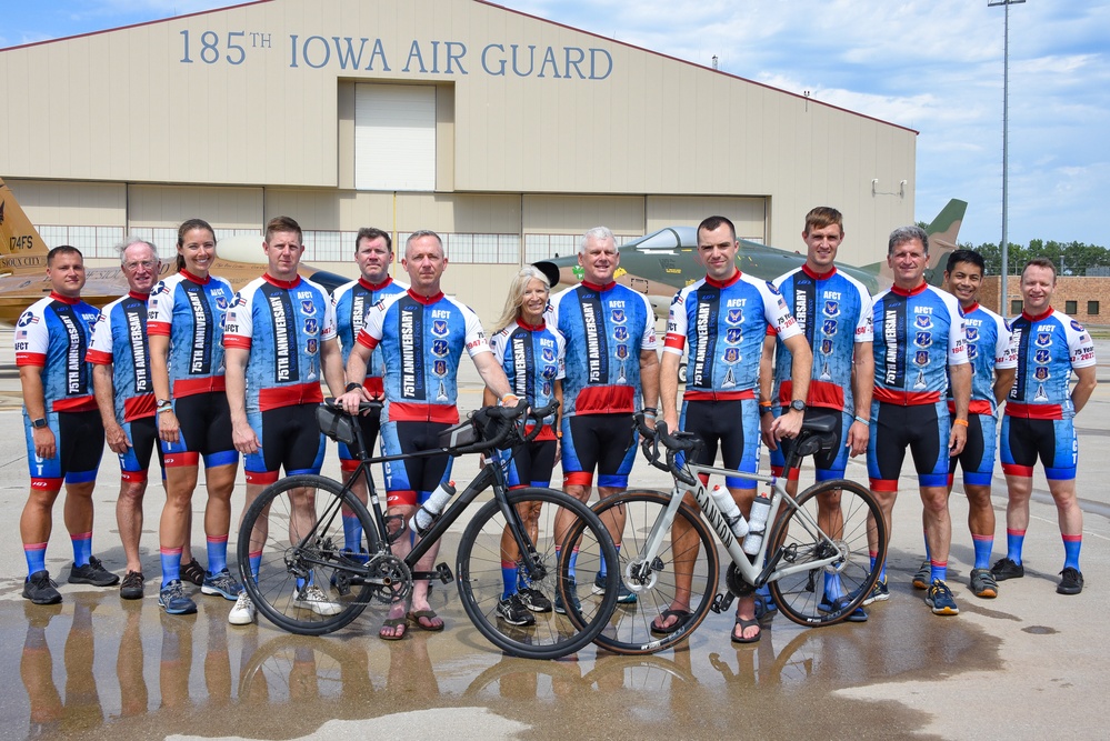 Basic military training commander completes first Iowa ride with Air Force Cycling Team