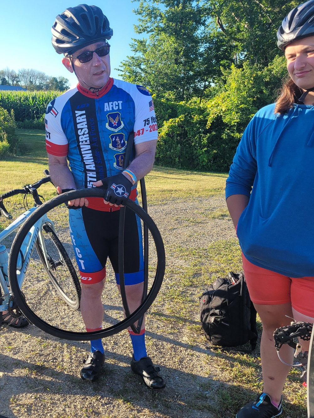 Basic military training commander completes first Iowa ride with Air Force Cycling Team