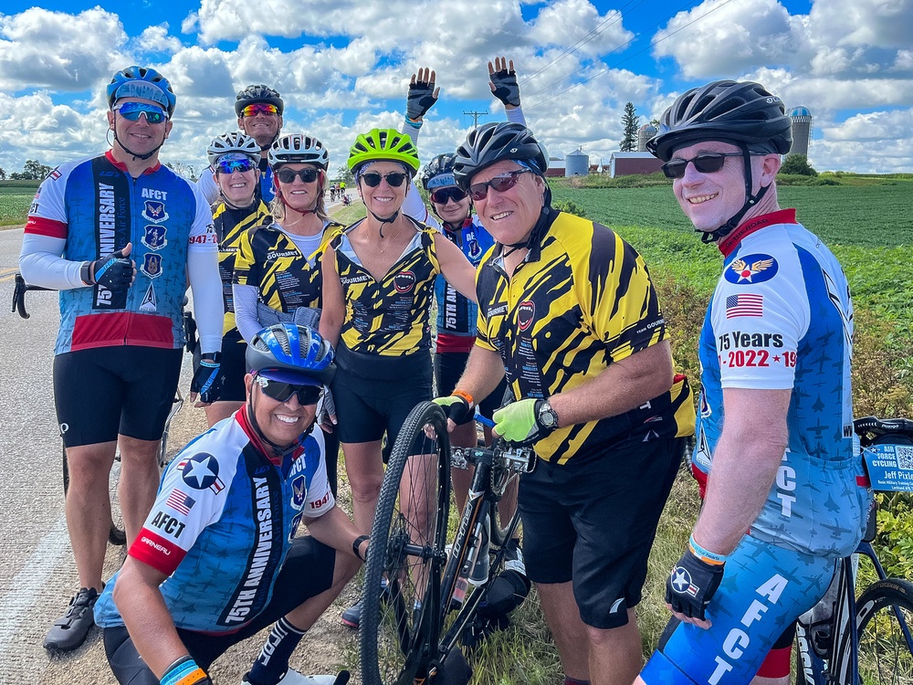 Basic military training commander completes first Iowa ride with Air Force Cycling Team