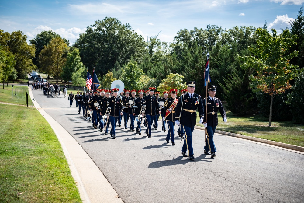 Military Funeral Honors with Funeral Escort are Conducted for U.S. Army Lt. Col. James Megellas in Section 75