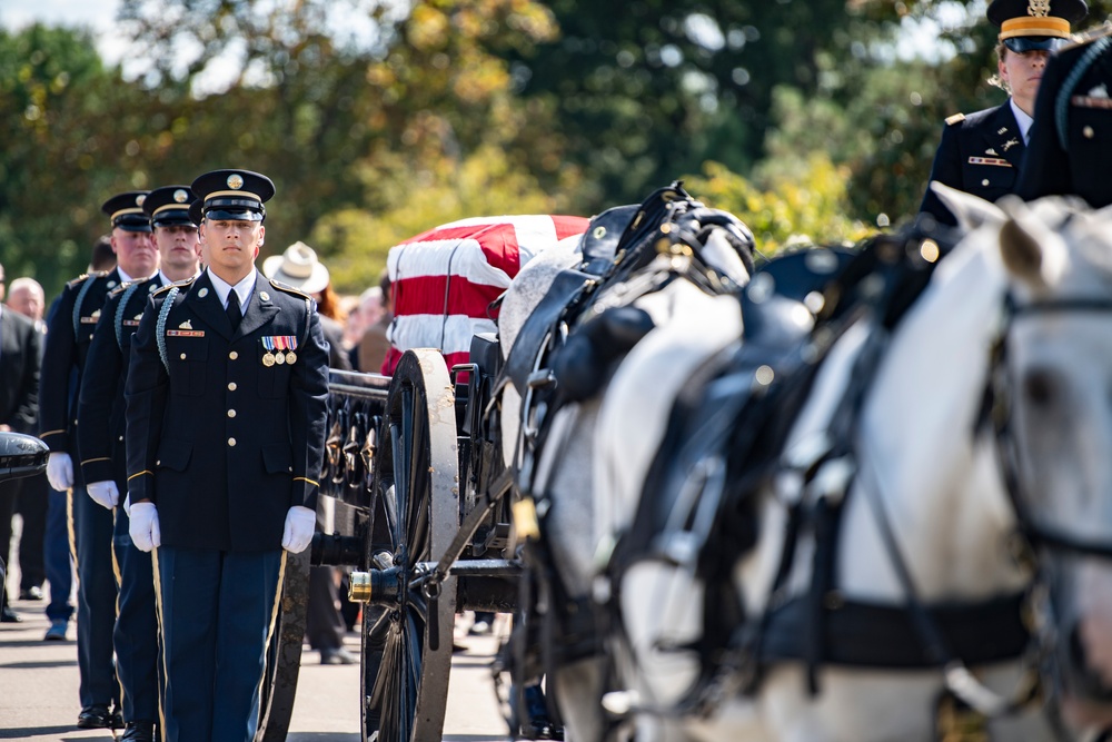 Military Funeral Honors with Funeral Escort are Conducted for U.S. Army Lt. Col. James Megellas in Section 75