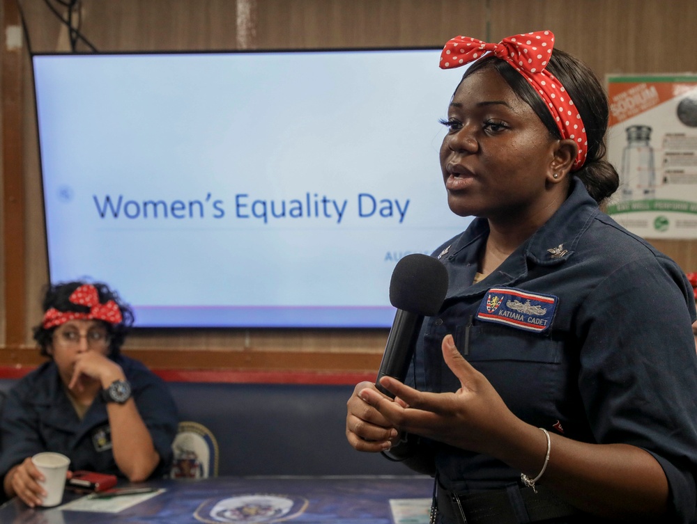USS Barry (DDG 52) Celebrates Women's Equality Day