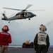 USS America (LHA 6) Conducts Vertical Replenishment Exercise With Helicopter Sea Combat (HSC) Squadron 25
