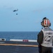 USS America (LHA 6) Conducts Vertical Replenishment Exercise With Helicopter Sea Combat (HSC) Squadron 25