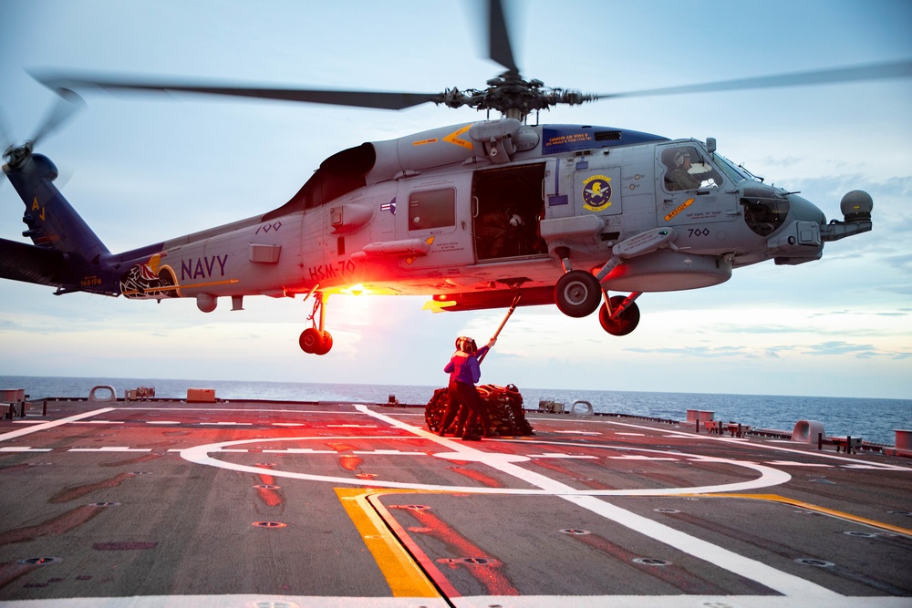 USS Minneapolis-Saint Paul Conducts Flight Operations