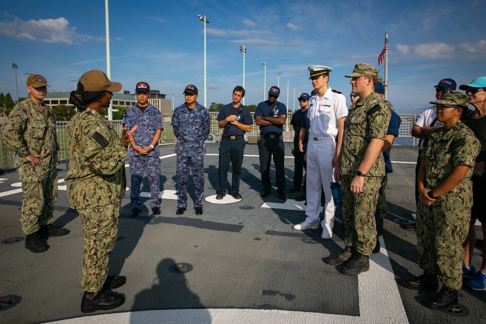 USS Minneapolis-Saint Paul Give Tours to Naval Academy Midshipmen and the General Public
