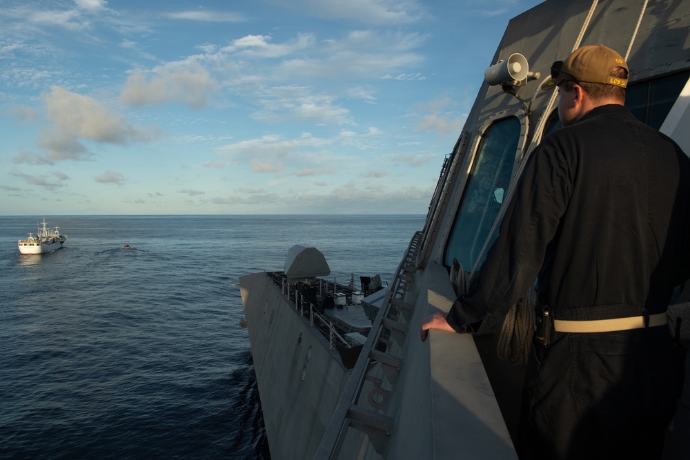 USS Oakland (LCS 24) supports Oceania Maritime Support Initiative (OMSI).