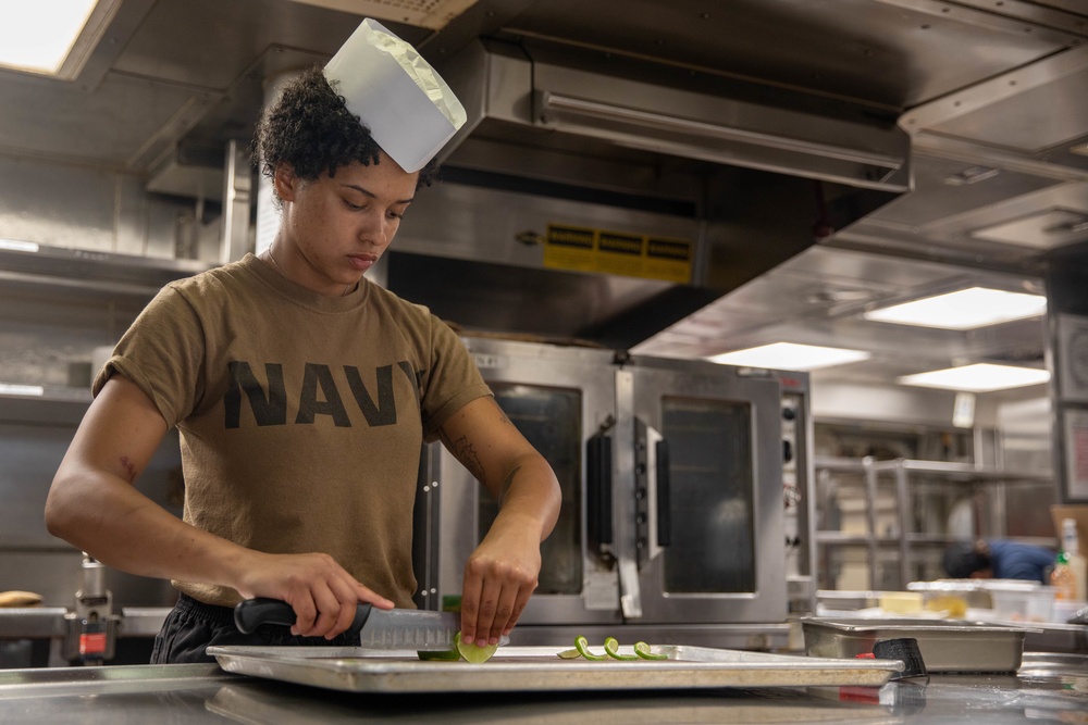 Bainbridge is operating as part of the Harry S. Truman Strike Group in the Atlantic Ocean in support of naval operations to maintain maritime stability and security in order to ensure access, deter aggression and defend U.S., allied and partner interests.