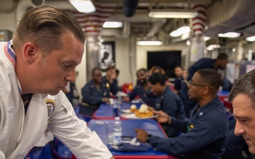 Bainbridge is operating as part of the Harry S. Truman Strike Group in the Atlantic Ocean in support of naval operations to maintain maritime stability and security in order to ensure access, deter aggression and defend U.S., allied and partner interests.