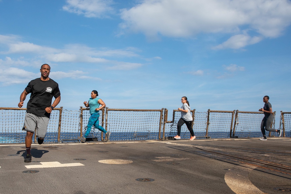 Bainbridge is operating as part of the Harry S. Truman Strike Group in the Atlantic Ocean in support of naval operations to maintain maritime stability and security in order to ensure access, deter aggression and defend U.S., allied and partner interests.