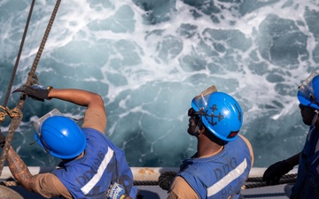 Bainbridge is operating as part of the Harry S. Truman Strike Group in the Atlantic Ocean in support of naval operations to maintain maritime stability and security in order to ensure access, deter aggression and defend U.S., allied and partner interests.