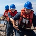 Bainbridge is operating as part of the Harry S. Truman Strike Group in the Atlantic Ocean in support of naval operations to maintain maritime stability and security in order to ensure access, deter aggression and defend U.S., allied and partner interests.