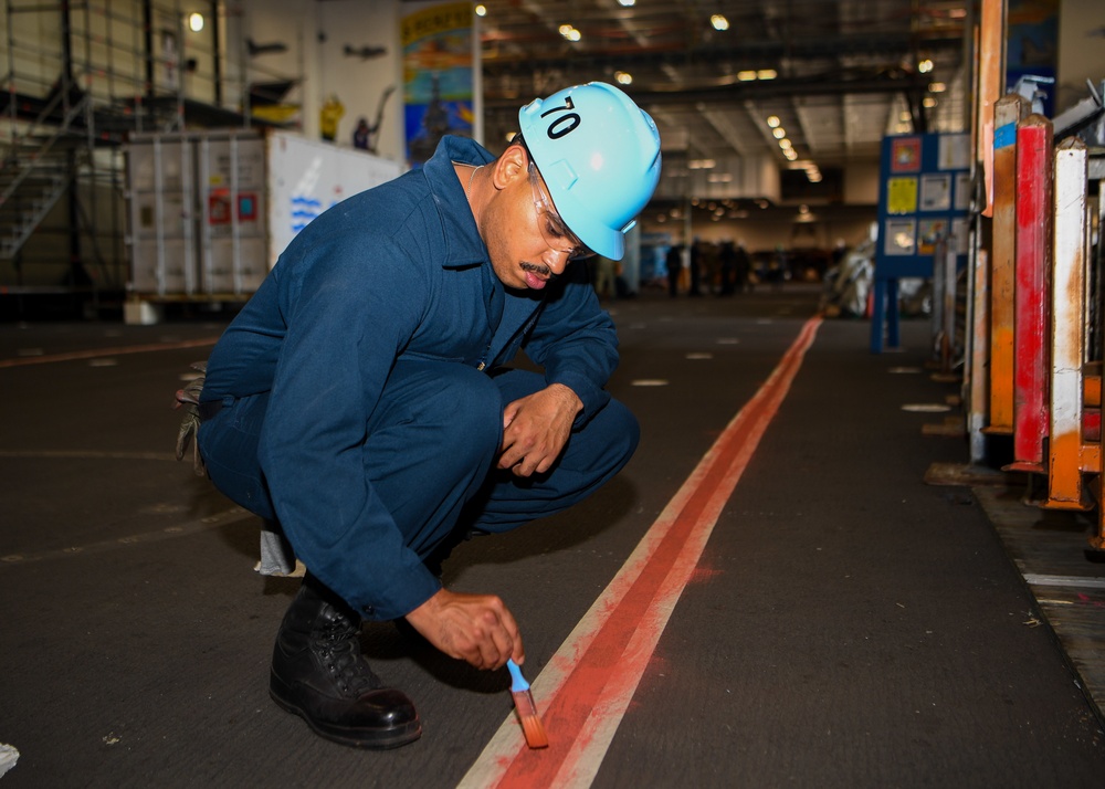 USS Carl Vinson (CVN 70) Sailor Conducts Routine Operations