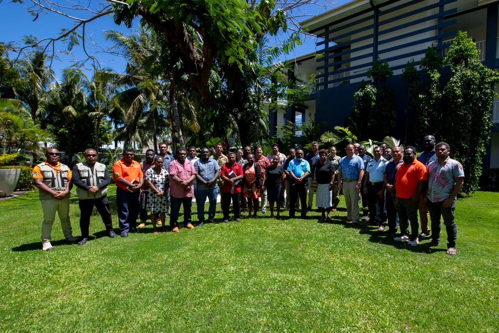 Humanitarian Assistance and Disaster Relief Training with U.S., Australian, and Solomon Islands participants