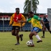 Pacific Partnership 2022 personnel compete against Solomon Islands national soccer team