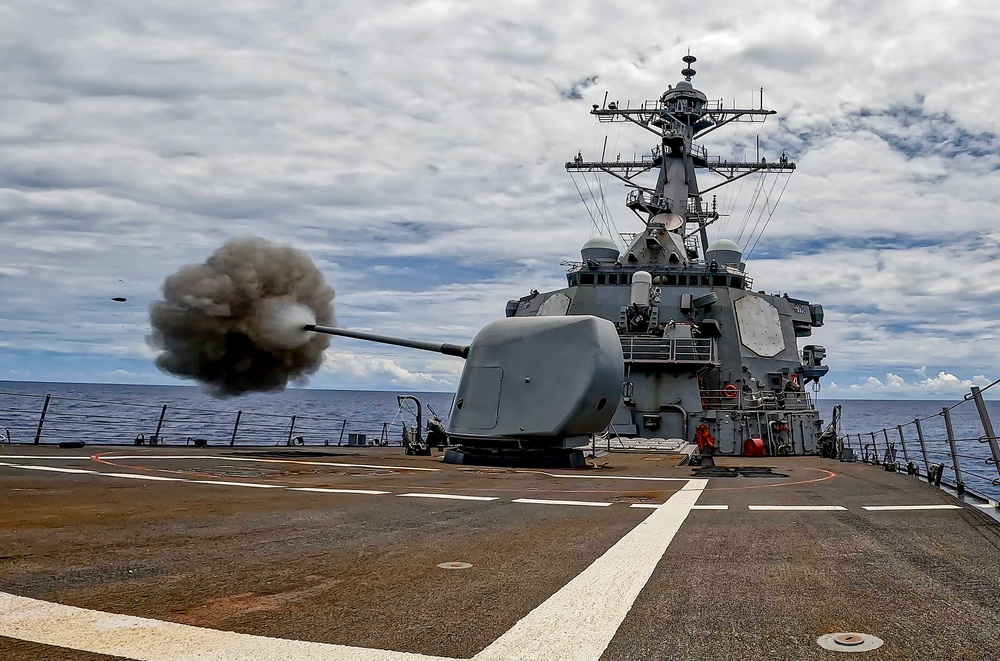 USS Barry (DDG 52) Conducts Naval Surface Fire Support Exercise