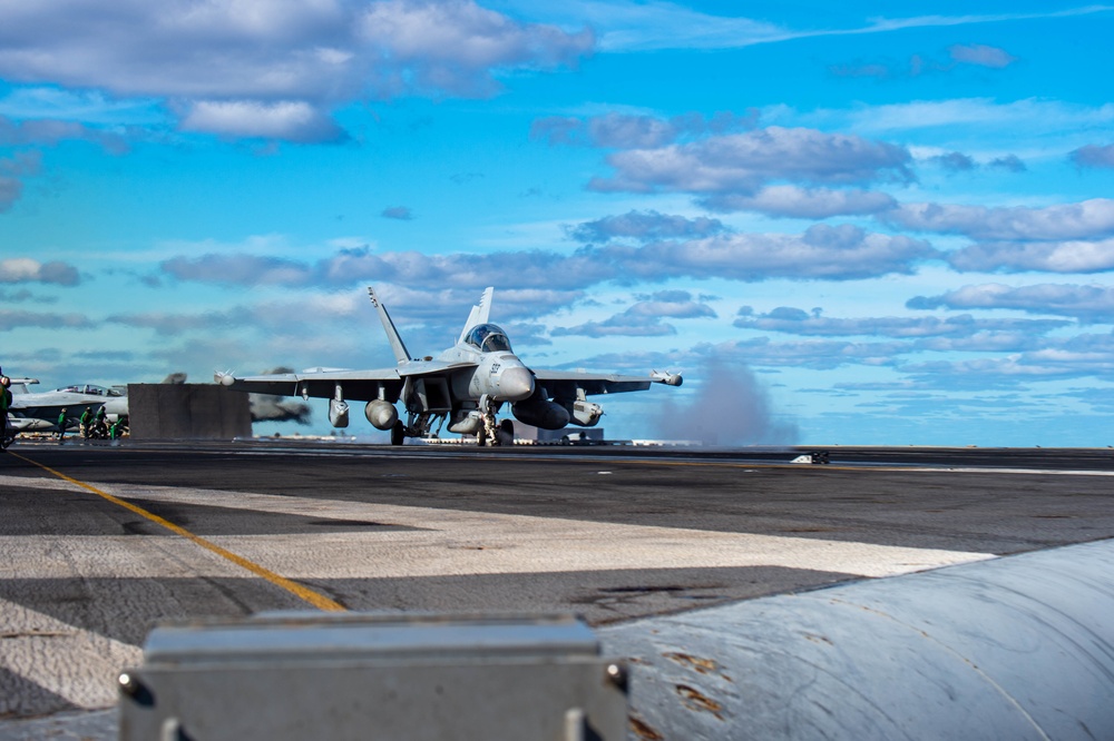 The Harry S. Truman Carrier Strike Group is operating in the Atlantic Ocean in support of naval operations to maintain maritime stability and security in order to ensure access, deter aggression and defend U.S., allied and partner interest.