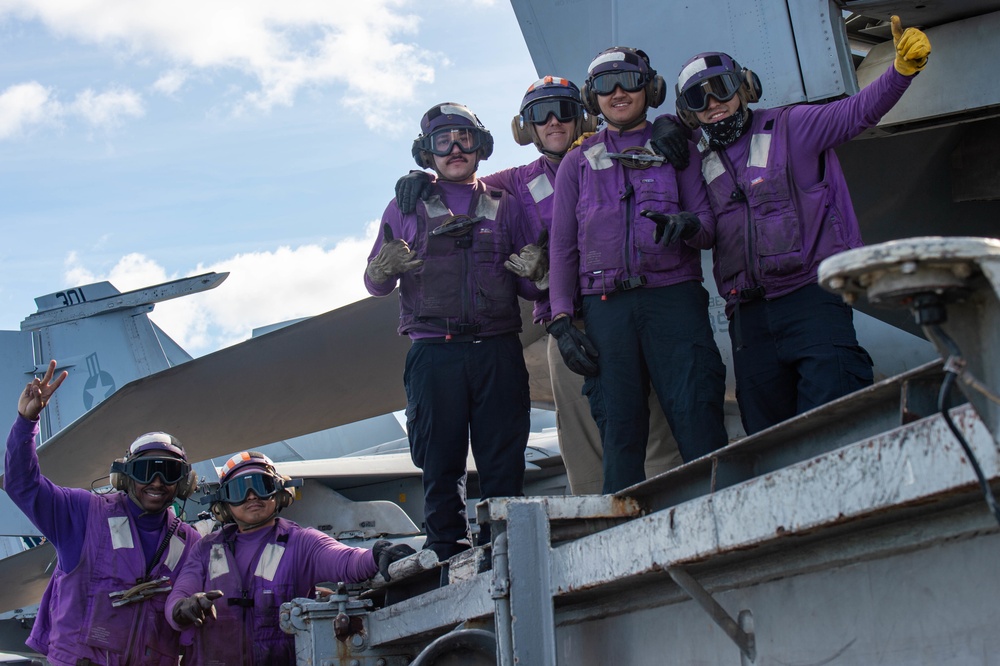 The Harry S. Truman Carrier Strike Group is operating in the Atlantic Ocean in support of naval operations to maintain maritime stability and security in order to ensure access, deter aggression and defend U.S., allied and partner interest.