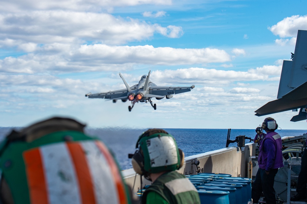 The Harry S. Truman Carrier Strike Group is operating in the Atlantic Ocean in support of naval operations to maintain maritime stability and security in order to ensure access, deter aggression and defend U.S., allied and partner interest.