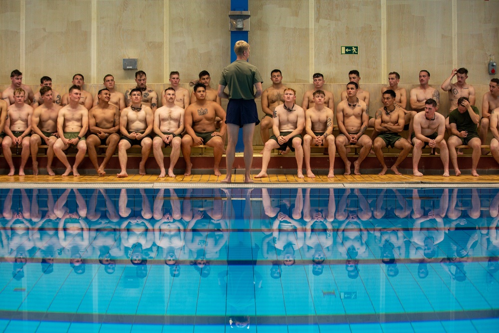 U.S. and Swedish Marines Take-on Swim Qualification