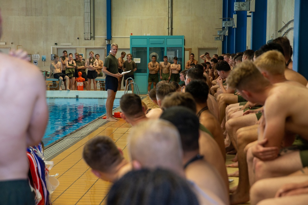 U.S. and Swedish Marines Take-on Swim Qualification