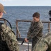 U.S. Marine trains U.S. Navy Sailors