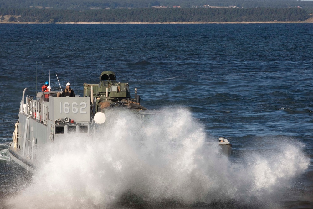 Landing Craft Unit 1662 Sails in the Baltic Sea