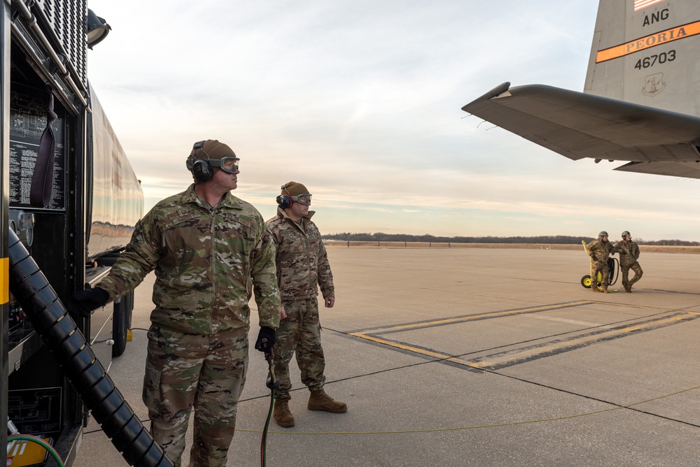 182nd Airlift wing certifies in Agile Combat Employment wet wing refueling operations