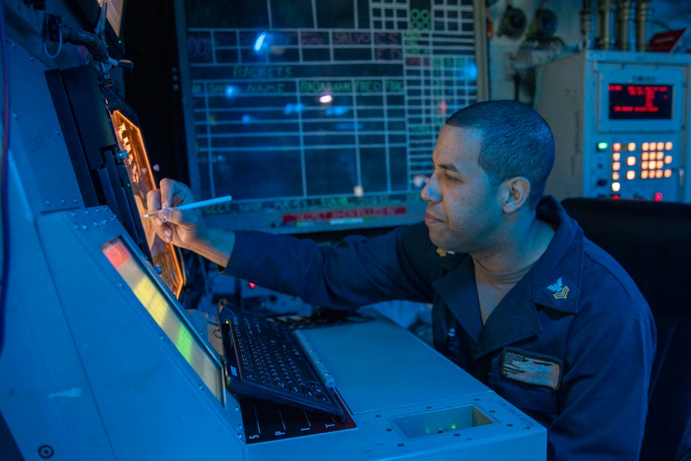 U.S. Navy Cryptological Technician (Technical) Stands Watch