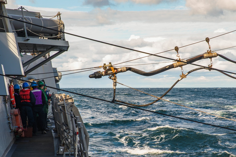USS Paul Ignatius (DDG 117) Conducts Replenishment-at-Sea with USNS William Mclean (T-AKE 12)