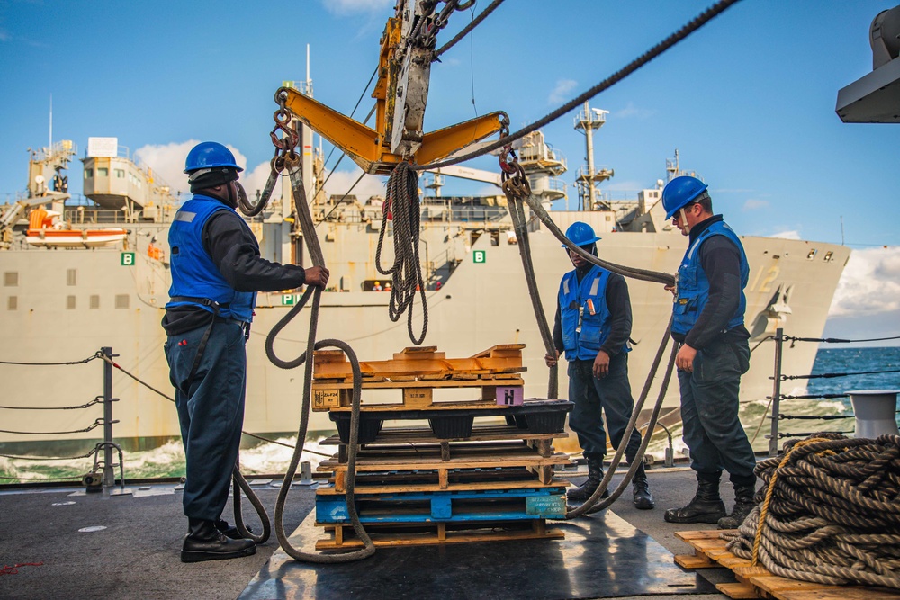 USS Paul Ignatius (DDG 117) Conducts Replenishment-at-Sea with USNS William Mclean (T-AKE 12)