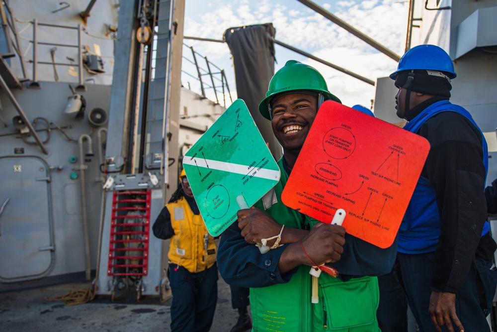 USS Paul Ignatius (DDG 117) Conducts Replenishment-at-Sea with USNS William Mclean (T-AKE 12)