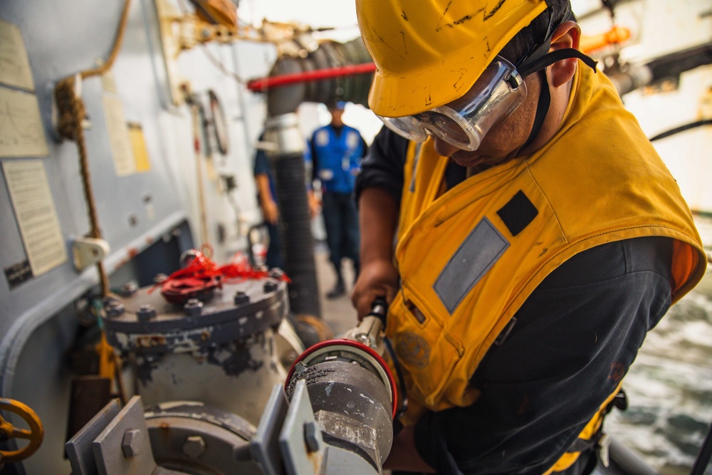 USS Paul Ignatius (DDG 117) Conducts Replenishment-at-Sea with USNS William Mclean (T-AKE 12)