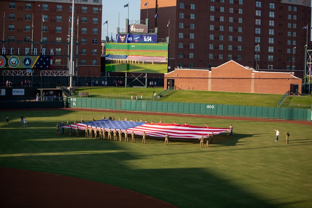 OKC Dodgers Military appreciation night with FCoE