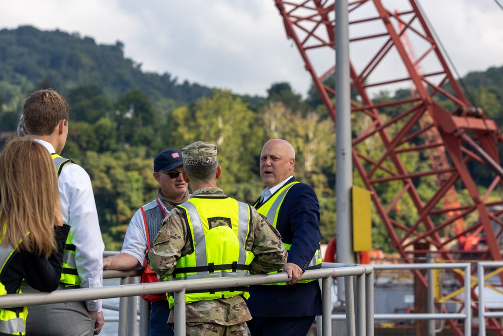 Government Officials Visit Montgomery Locks and Dam