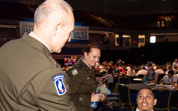 Warrior Games 22: Visit from Vice Chief of Staff of the Army