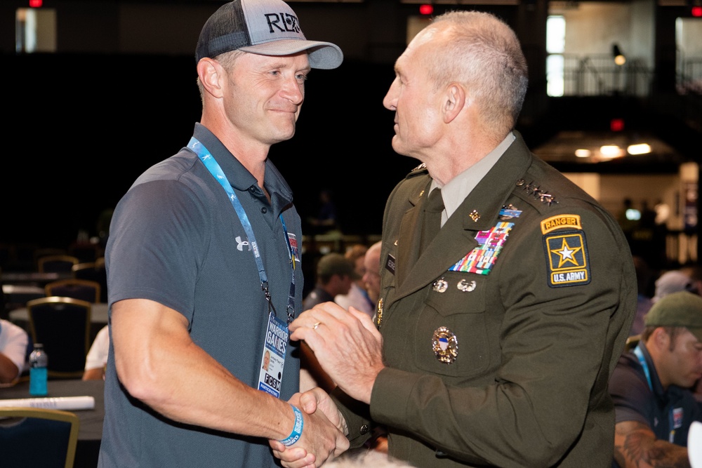 Warrior Games 22: Visit from Vice Chief of Staff of the Army