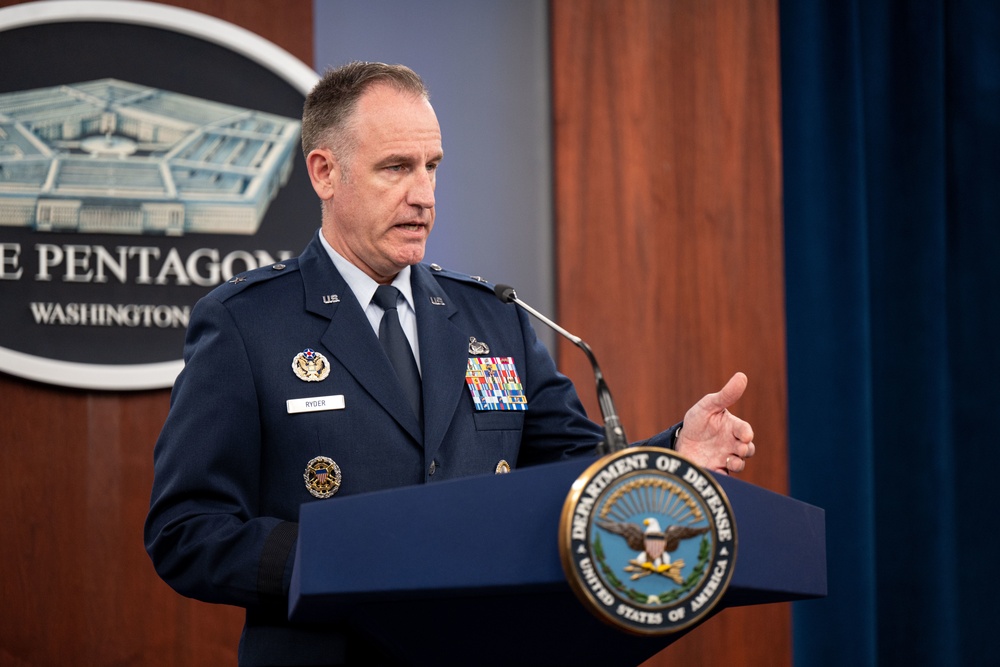 Pentagon Press Secretary Air Force Brig. Gen. Pat Ryder Conducts Press Briefing