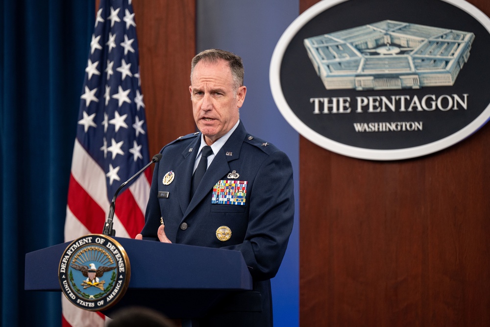 Pentagon Press Secretary Air Force Brig. Gen. Pat Ryder Conducts Press Briefing