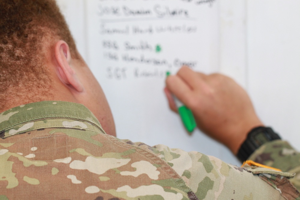 Painting on a cross-country trek stops by JBLM