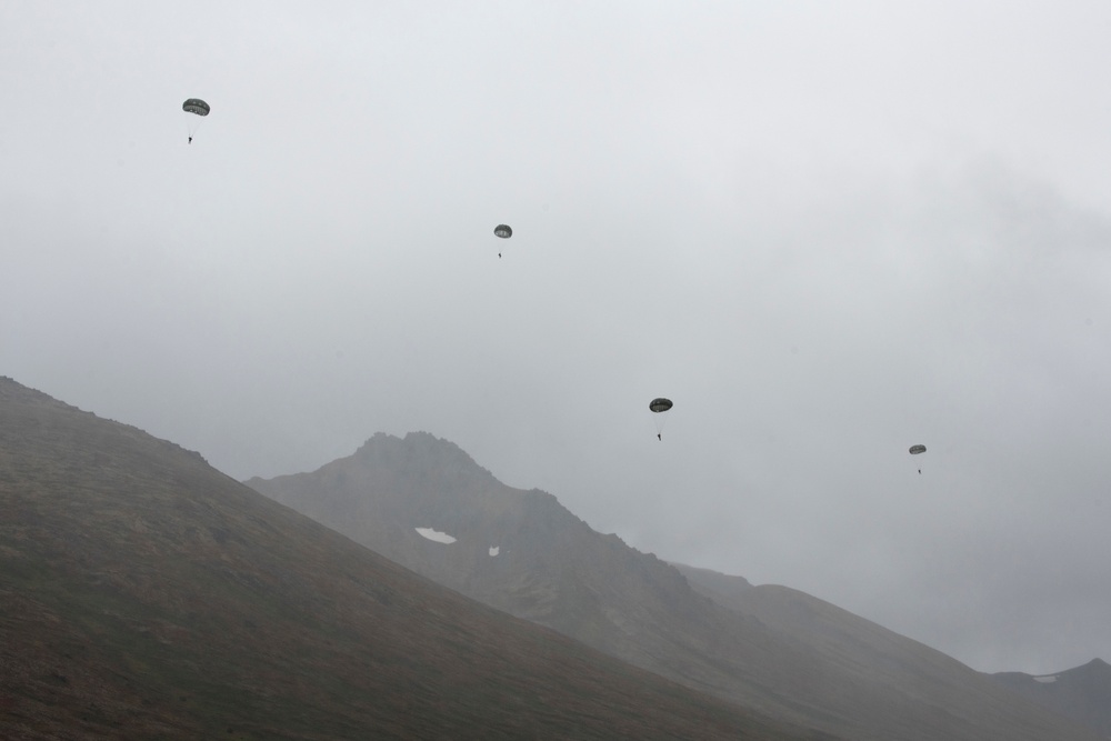 Air Force special warfare Airmen and Army aviators conduct airborne training in Alaska